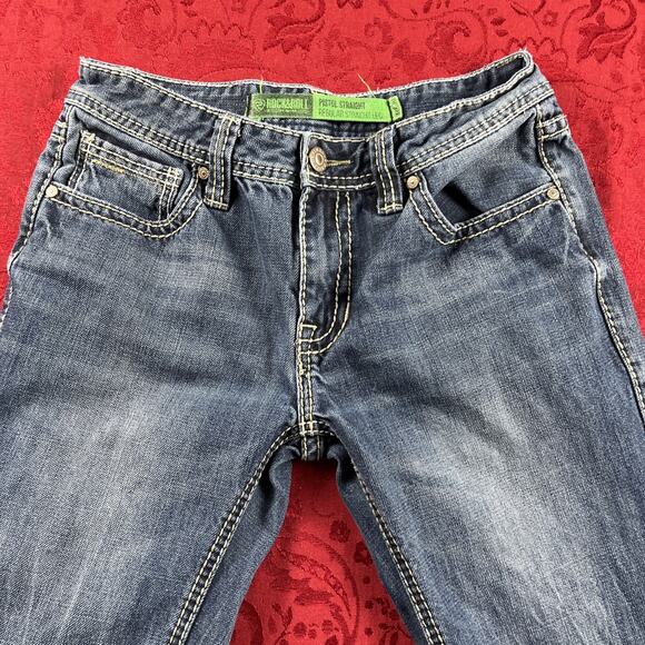 Rock And Roll Jeans Pistol Straight Mens Tagged Sz 30wx30 Actual 29.5x28" - Picture 3 of 12